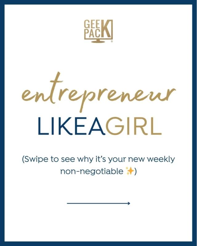 We’ve learned something after supporting tens of thousands of women in business:

✨ We crave real conversations
✨ We thrive in community
✨ We scale best with skills and support

That’s exactly what Entrepreneur Like a Girl is here to deliver - and we’re SO excited to finally kick it off! 🎉

Starting May 13th, we’re bringing you weekly value-packed goodness designed to help you scale without overwhelm and to connect with you in a deeper, more meaningful way.

We can't wait to grow together, laugh together, and level up - one smart move at a time!

💌 Join the 60,000+ women already building boldly with GeekPack.

Comment 'LIKEAGIRL' to get real-world digital skills, scaling strategies & authentic community support!