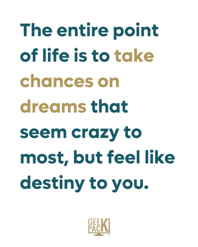 Some dreams don’t make sense to anyone else - but they keep popping up in your head, impossible to ignore.

And these are usually the dreams that matter the most.

So if you’ve been waiting for a sign to bet on yourself, this is it.

Start small. Stay consistent. Keep going. 1% a day.

📲 Hit share if you agree.